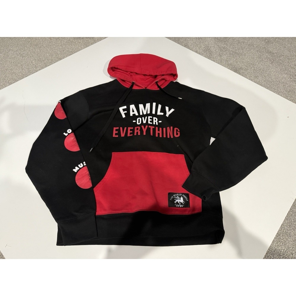 Family Over Everything Med Mens Hoodie The Marley Family and Defend Brooklyn